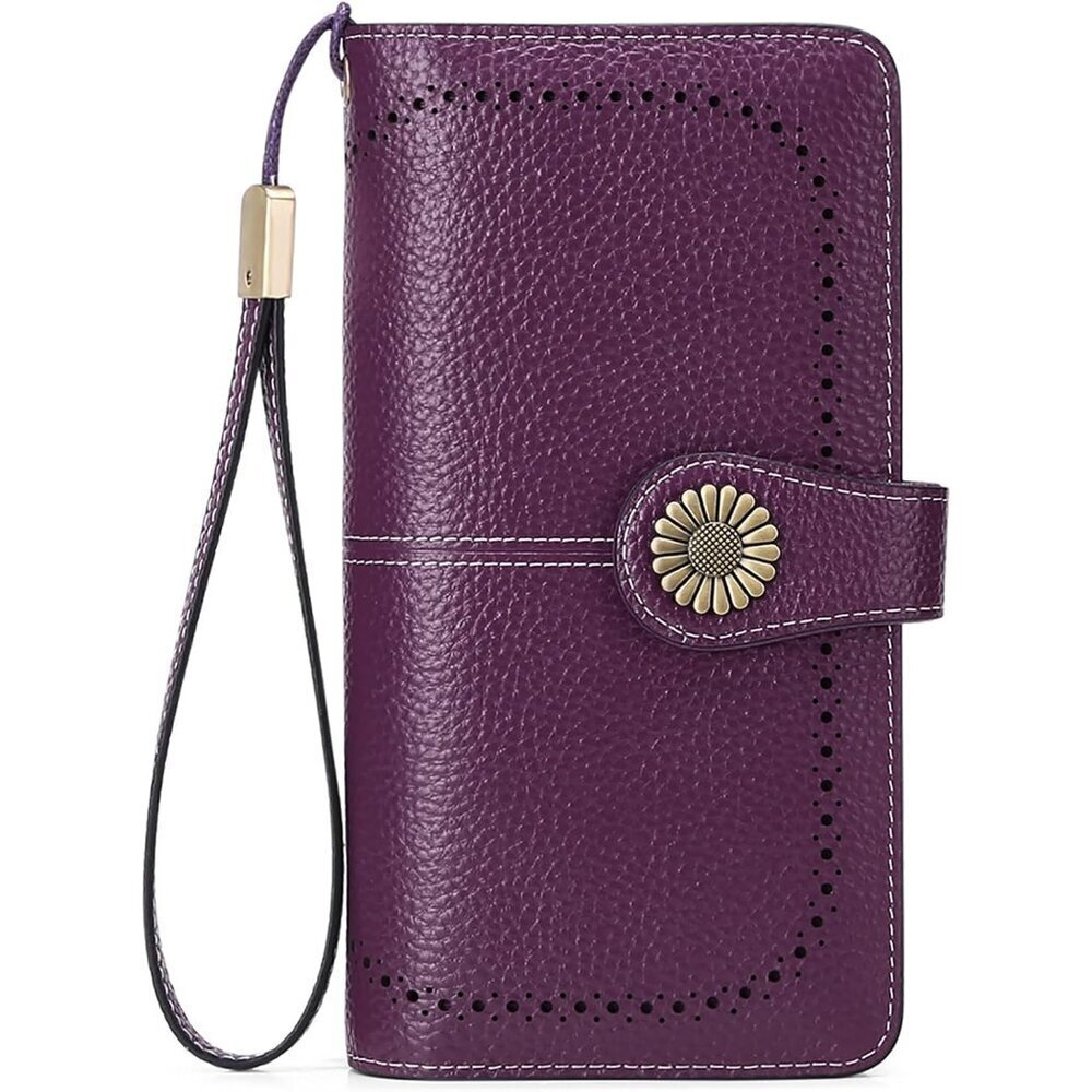 Wallets for Women Leather Credit Card Holder with RFID Blocking Large Capacity W